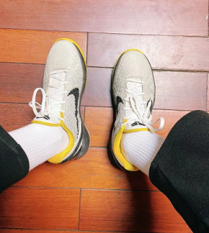 Nike Kobe 6 Del Sol White 季後賽 籃球鞋 運動鞋 黑/白/黃色 photo review